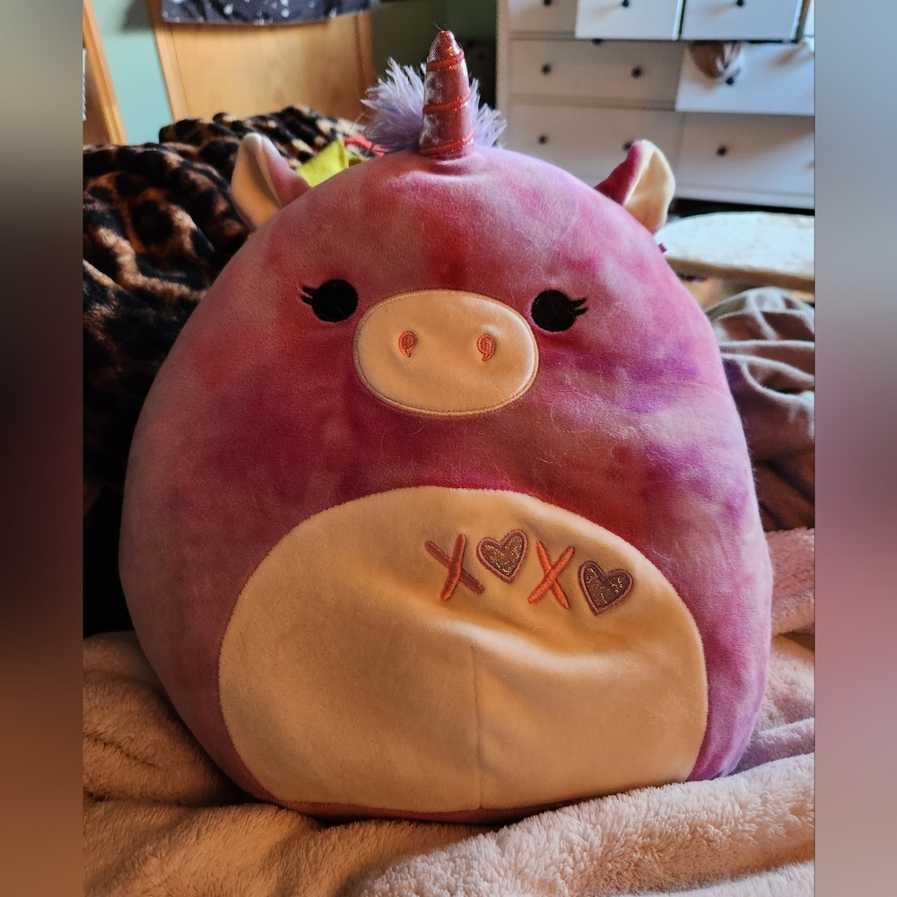 Pink tye dyed unicorn squishmallows